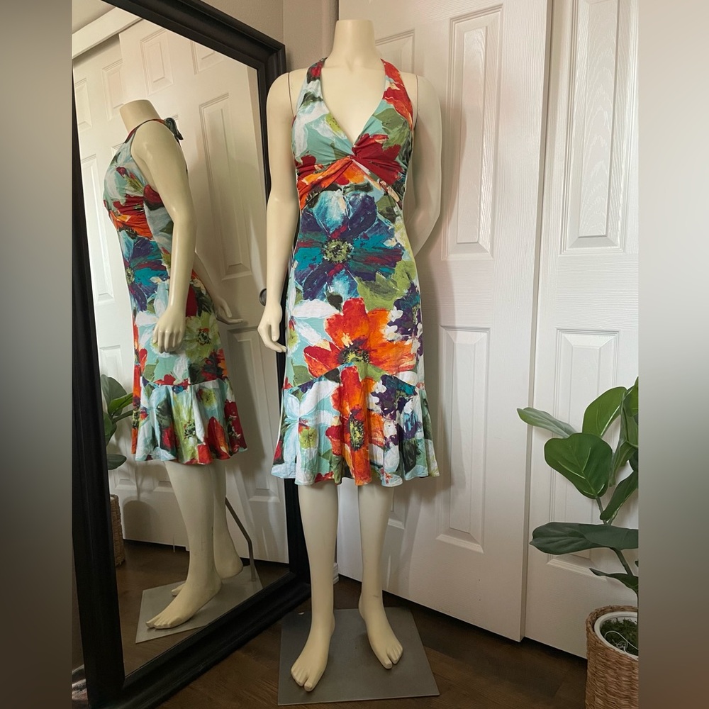 Vintage Caché Midi Floral Dress
